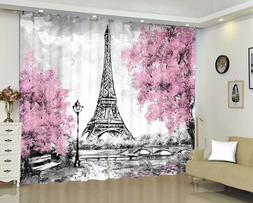 Eiffel Tower Blackout Curtains 108 x 63”