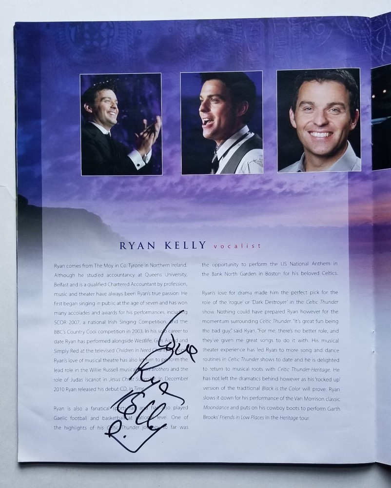 Celtic Thunder SIGNED Heritage Souvenir Program COA Autographed Keith George +