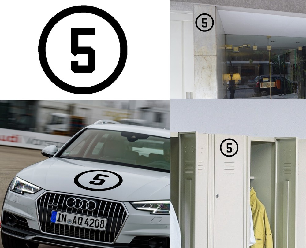 Number 5, Sticker Vinyl Vers.iii
