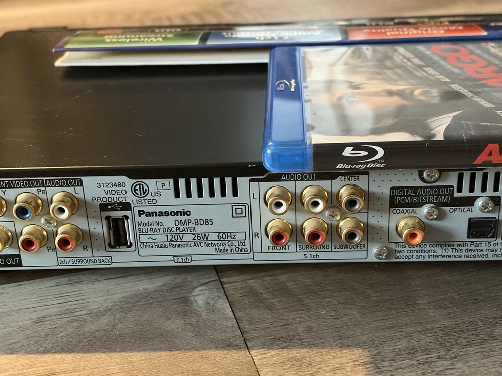 Panasonic DMP-BD75 Blu-Ray/DVD Player - No Remote - Tested & Working