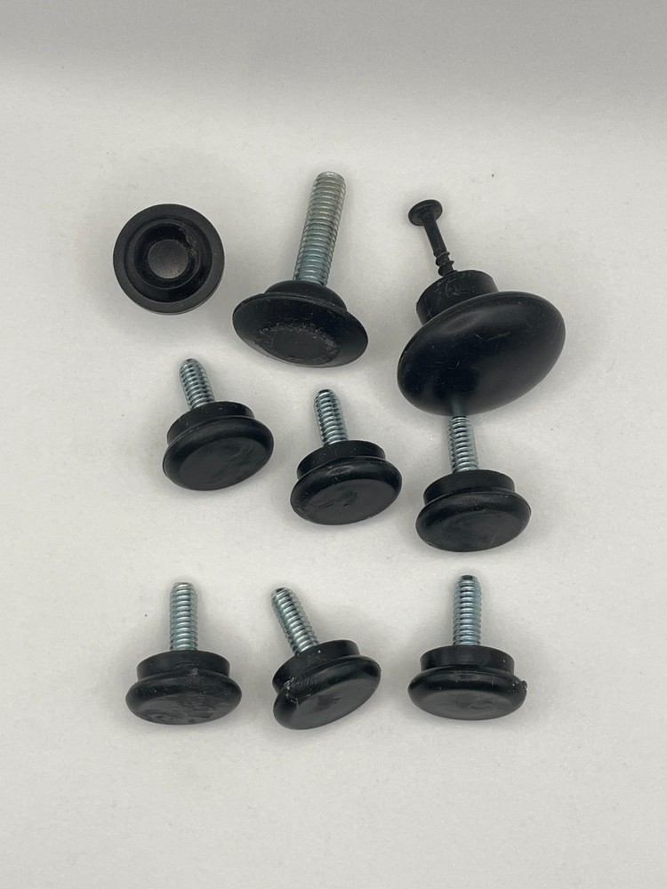 Handy Button Black Plastic Base Leveler + plastic knob Lot Used