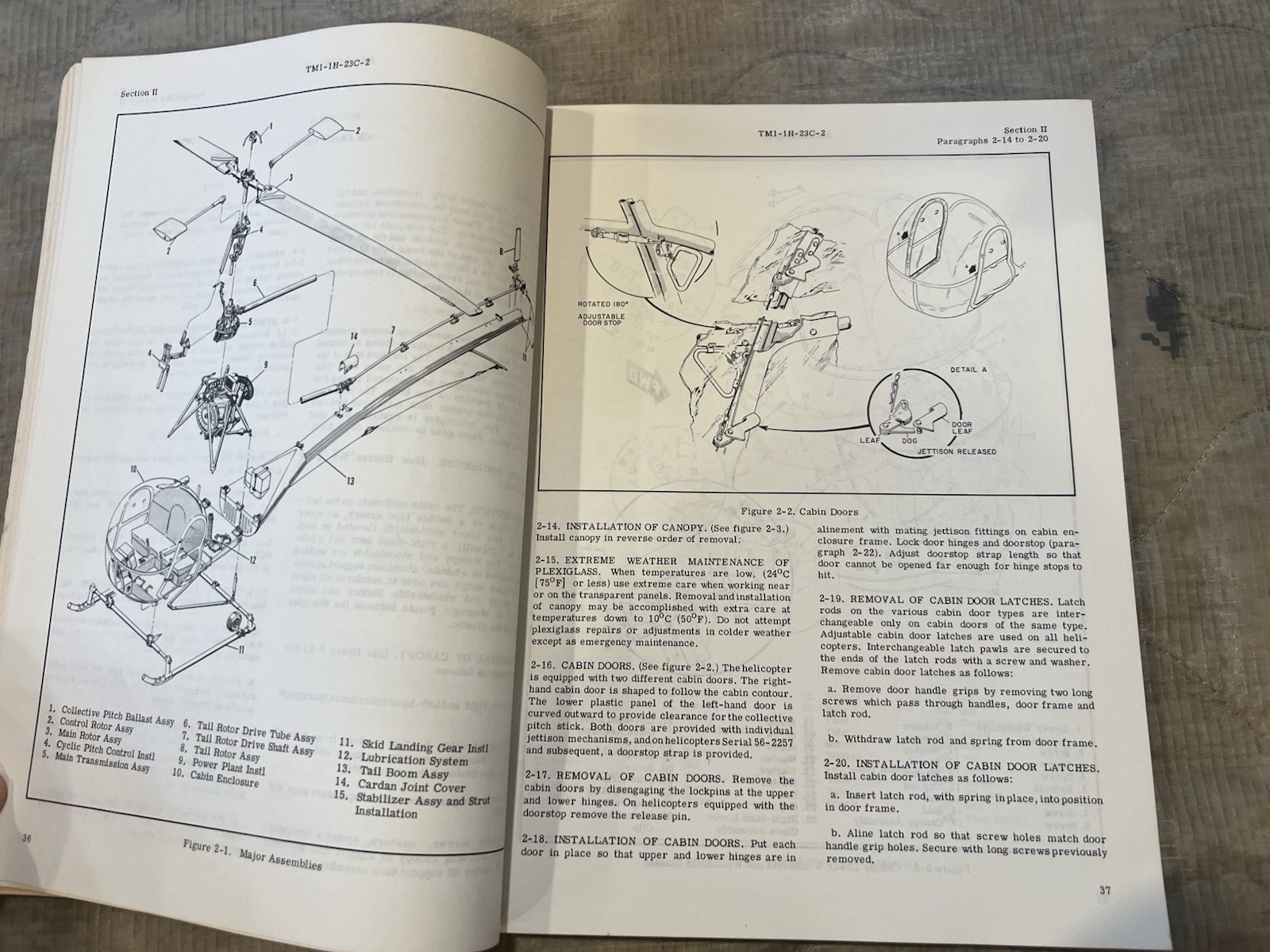 Hiller H-23C Raven Helicopter Maintenance Instruction Manual - Jan 1961