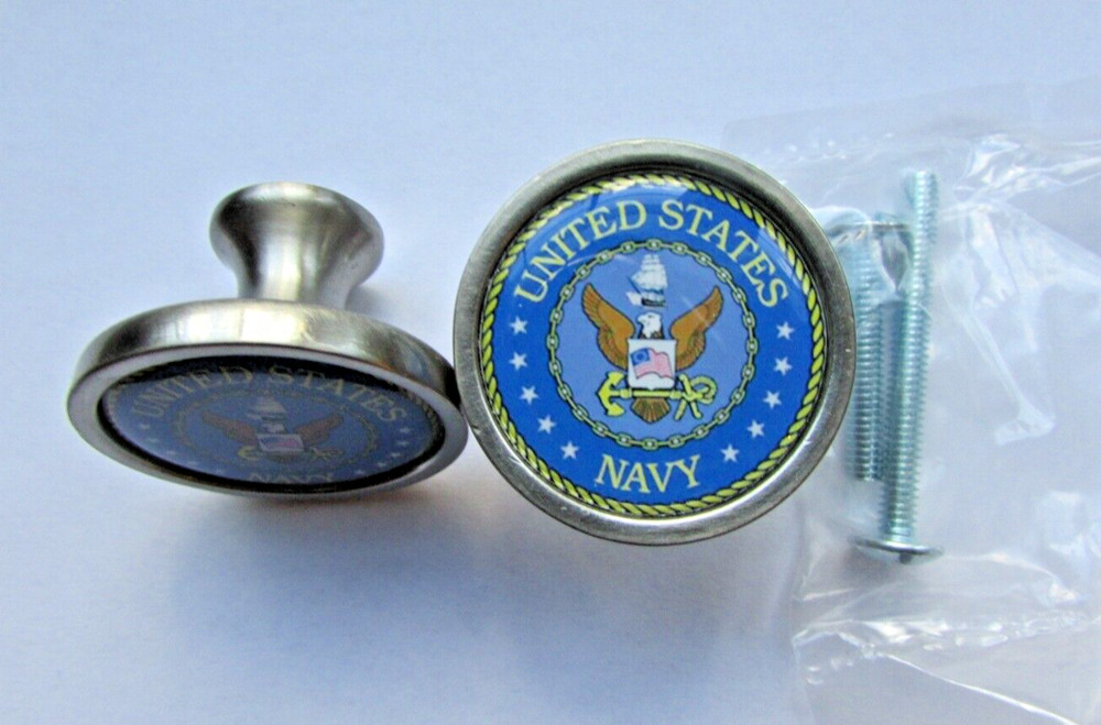 Navy Cabinet Knobs, United States Navy Logo Cabinet Pulls / kitchen knobs