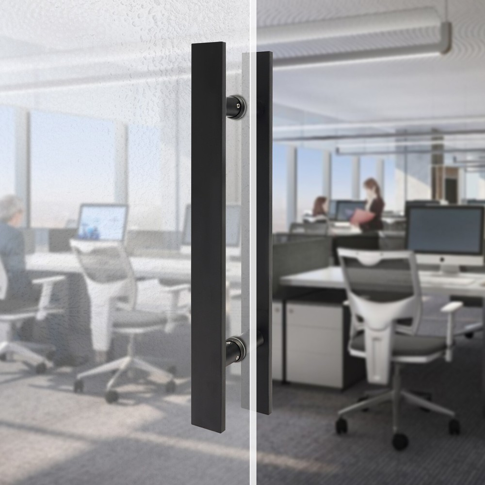 H Shape Stainless Door Handle Pull Push Sliding Double Sided Barn Door Handle