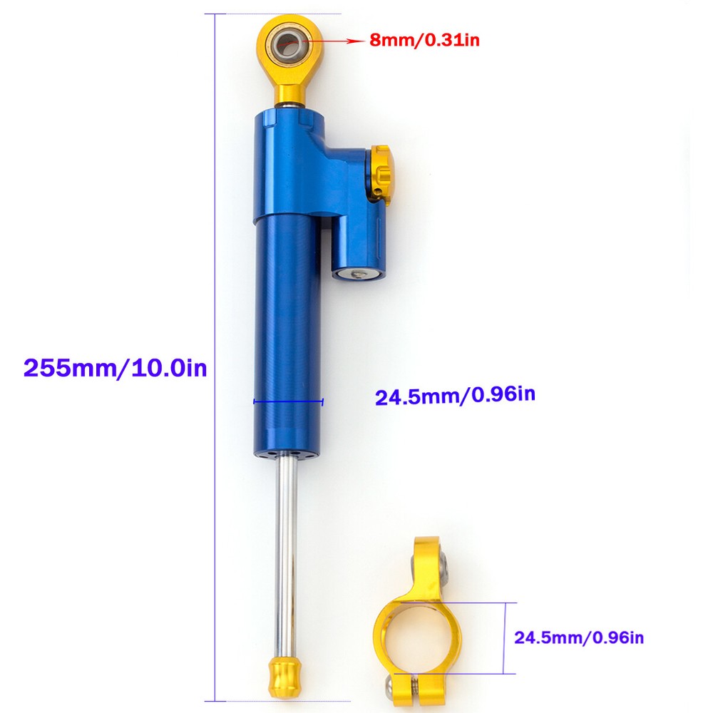 Adjustable CNC Steering Damper Linear Stabilizer Reversed Safety Control Damping