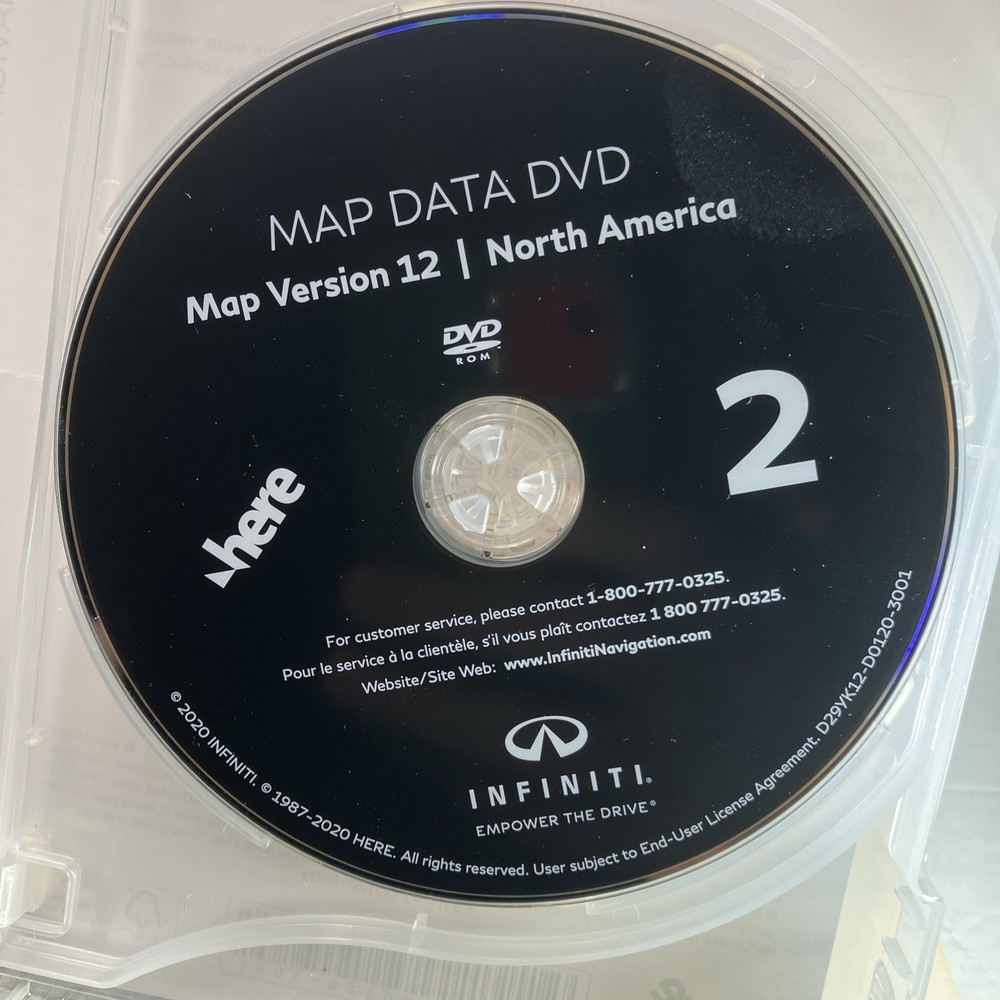 Infiniti Navigation System Map Version 12 North America 2020 Sealed