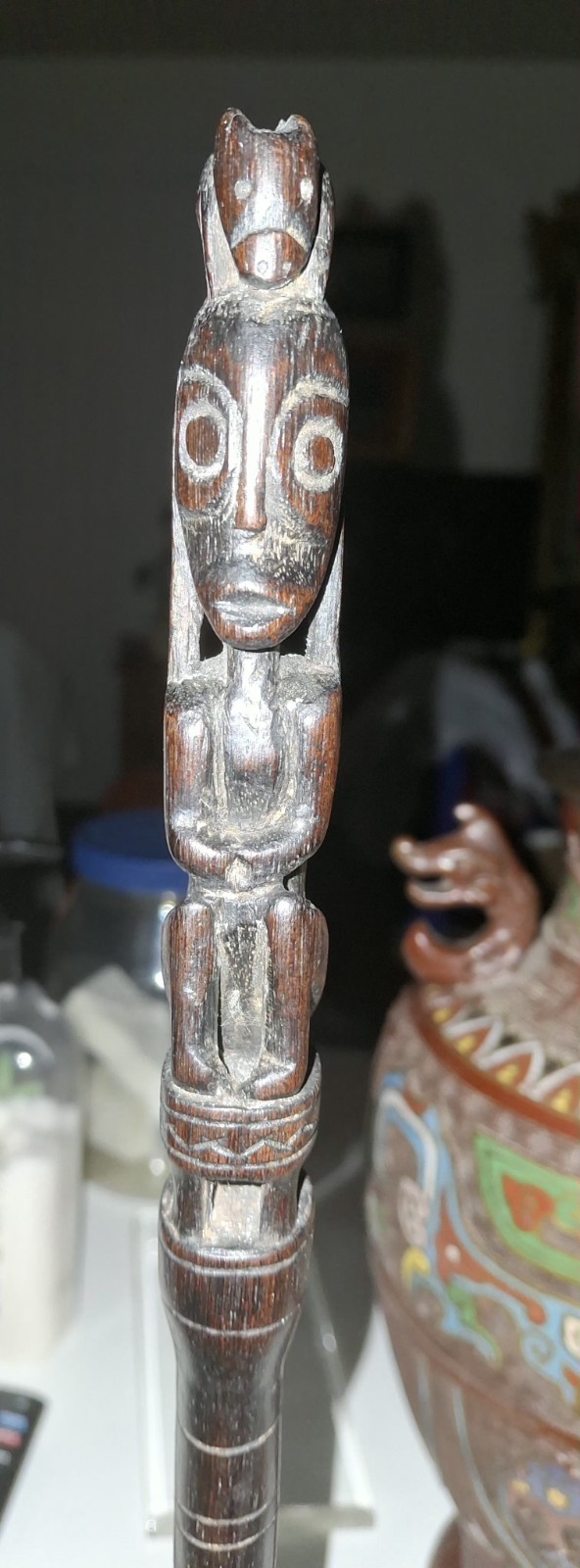 Rare Vintage Pig Trap Measuring Stick from Borneo.