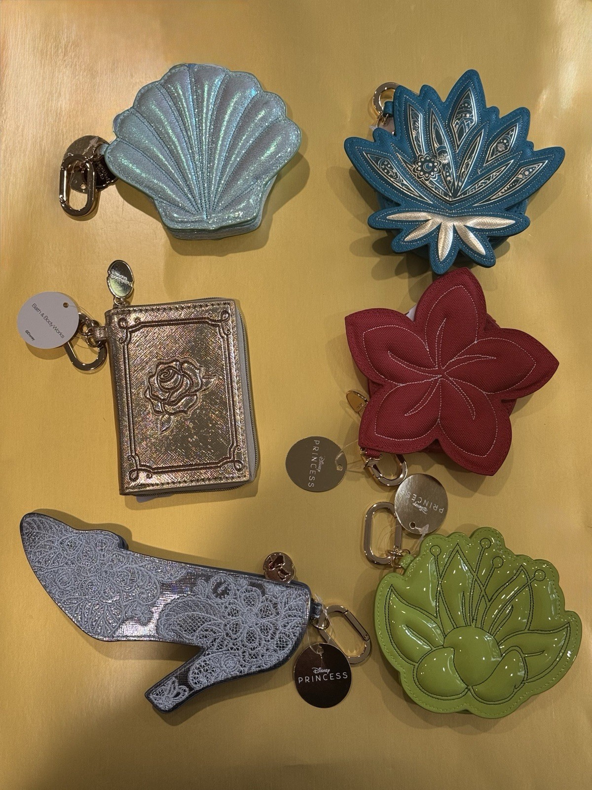 NEW - VHTF Bath & Body Works Disney Princess I & II Releases Coin Purses