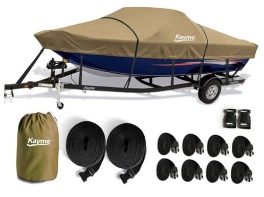 1200D Heavy Duty Boat Cover for 20-22ft Boats - Waterproof, Tear Resistant