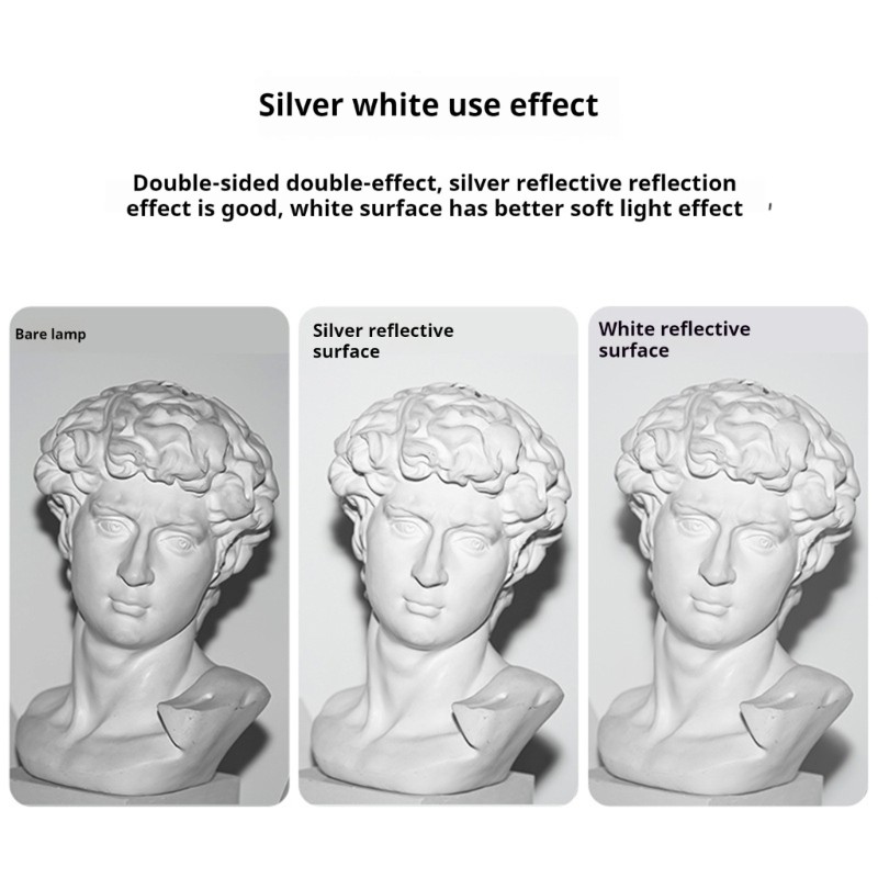 360 Degree Rotatable Flash Diffuser Silver Reflector Soft Box Reflector