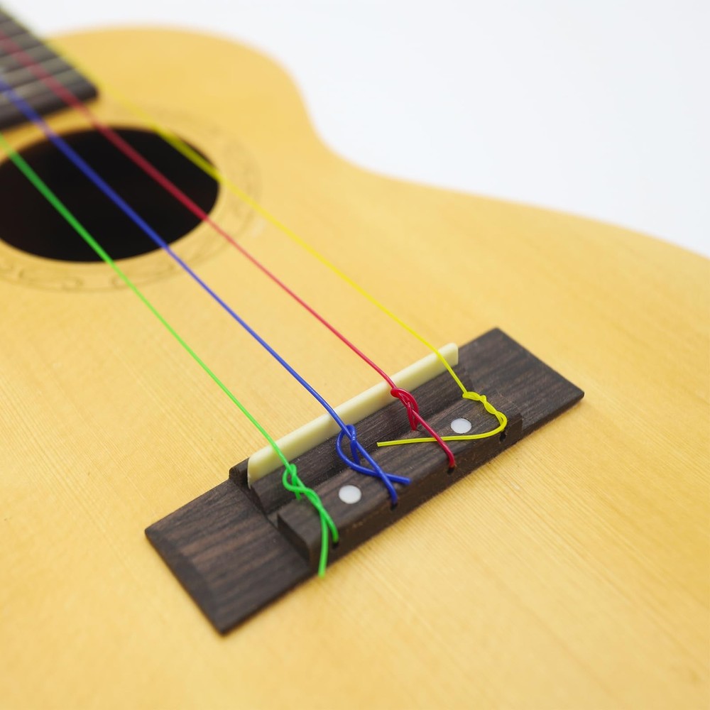 RAUYIVANY Ukulele strings, 4 Packs Colorful Nylon Ukulele strings, Replaceabl