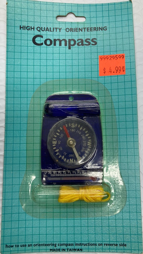 POCKET SIZE COMPASS W/CELSIUS THERMOMETER (NEW)