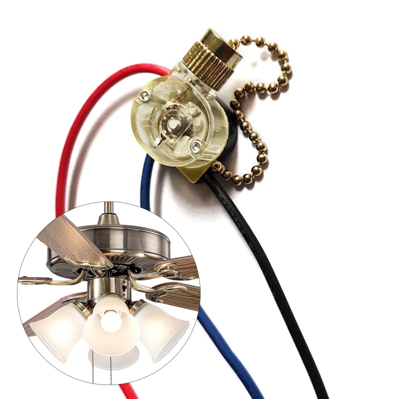 Universal 3-Wire Ceiling Fans Beaded Pull Chain Easy to Install