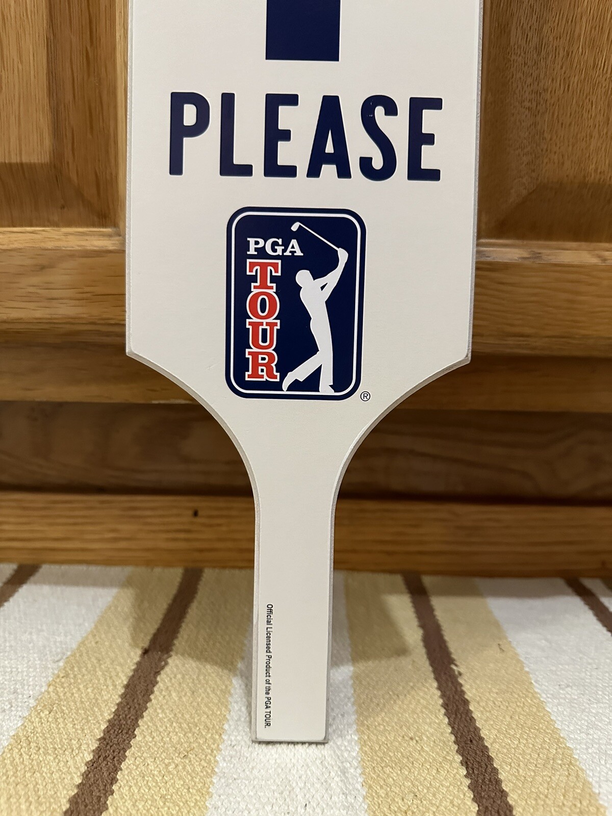 Golf PGA Tour Quiet Please Sign Club Cart Iron Wood Balls Bag Wall Decor