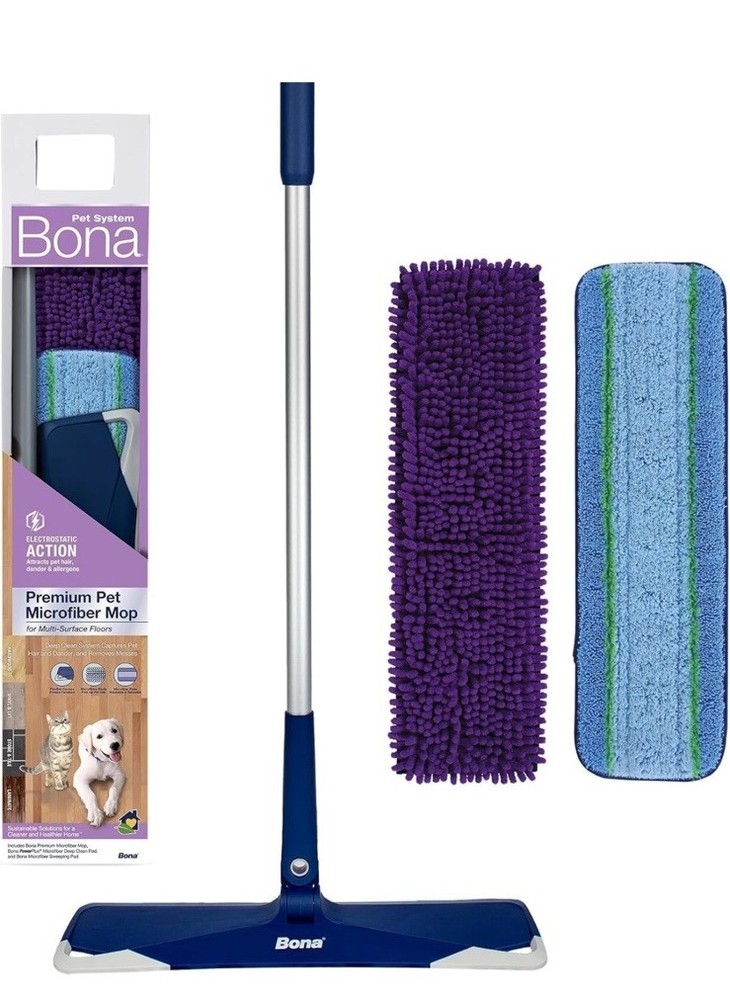 Bona Premium Microfiber Mop For Multi-Surface Floors With Telescoping Handle