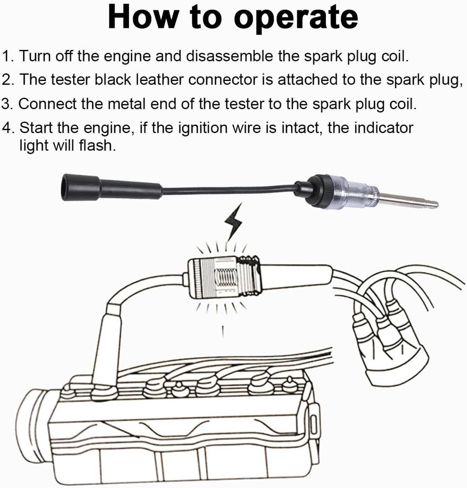 Inline Spark Plug Tester, Automotive Engine Color: 2 PCS