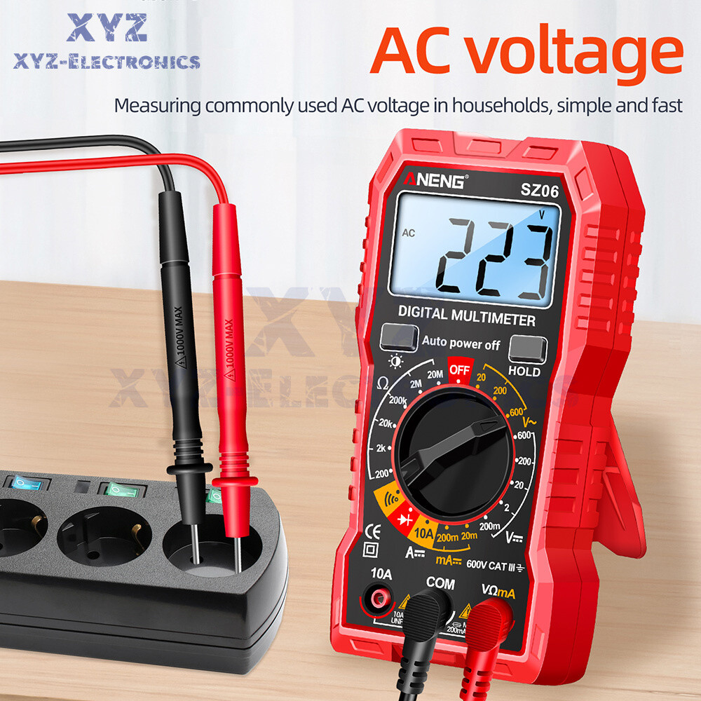 ANENG SZ06 LCD Digital Multimeter 2000 Count AC/DC Voltmeter Ammeter Volt Meter