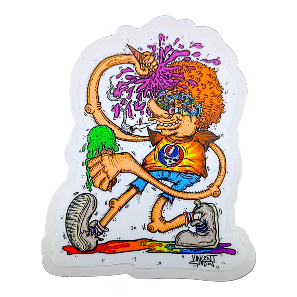 Vincent Gordon Ice Cream Cone Kid Sticker