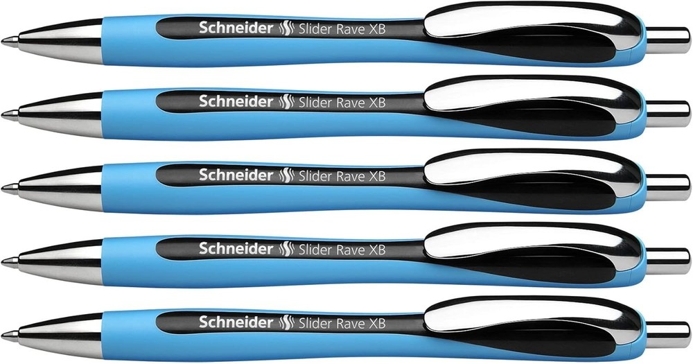 Extra Broad Ballpoint Pen Set, 1.4mm, Retractable - Black