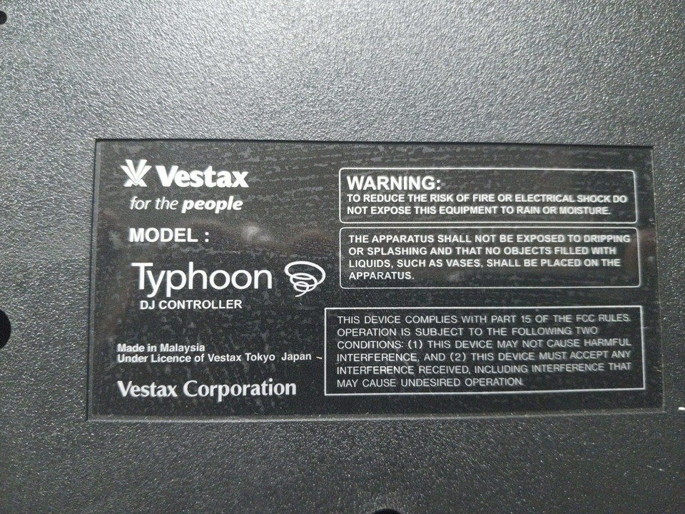 Vestax Typhoon DJ Virtual Midi Controller Double Deck Windows Mac 2009