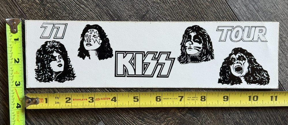 KISS Bumper Sticker 1977 Alive 2 Concert Tour Vintage Kiss Aucoin Memorabilia A