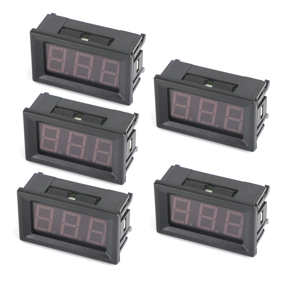 5Pcs Dc5-120V 0.56" 2 Wire Led Digital Display Panel Voltmeter Volt Tester Red