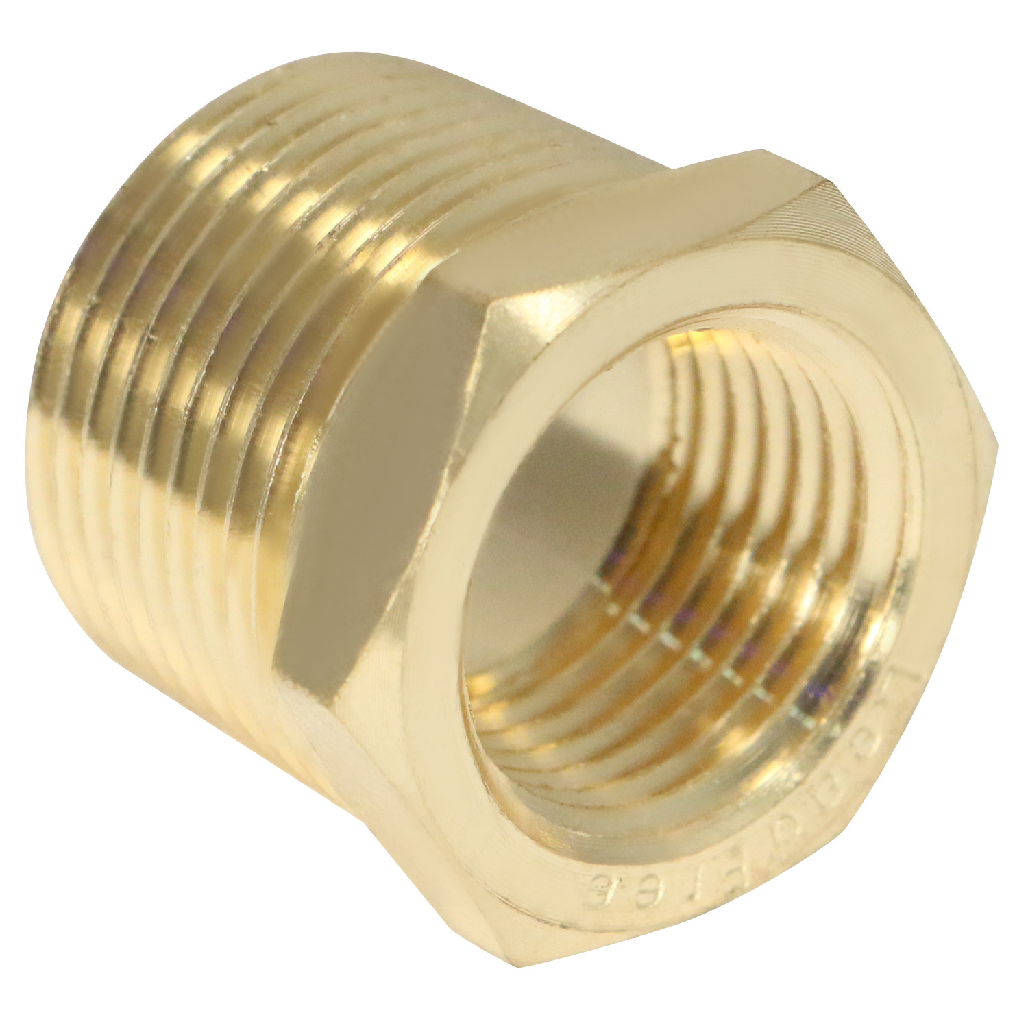 1 Pack XFITTING 3/4" Male x 1/2" Female NPT Hex Reducer Bushing, Lead Free Brass
