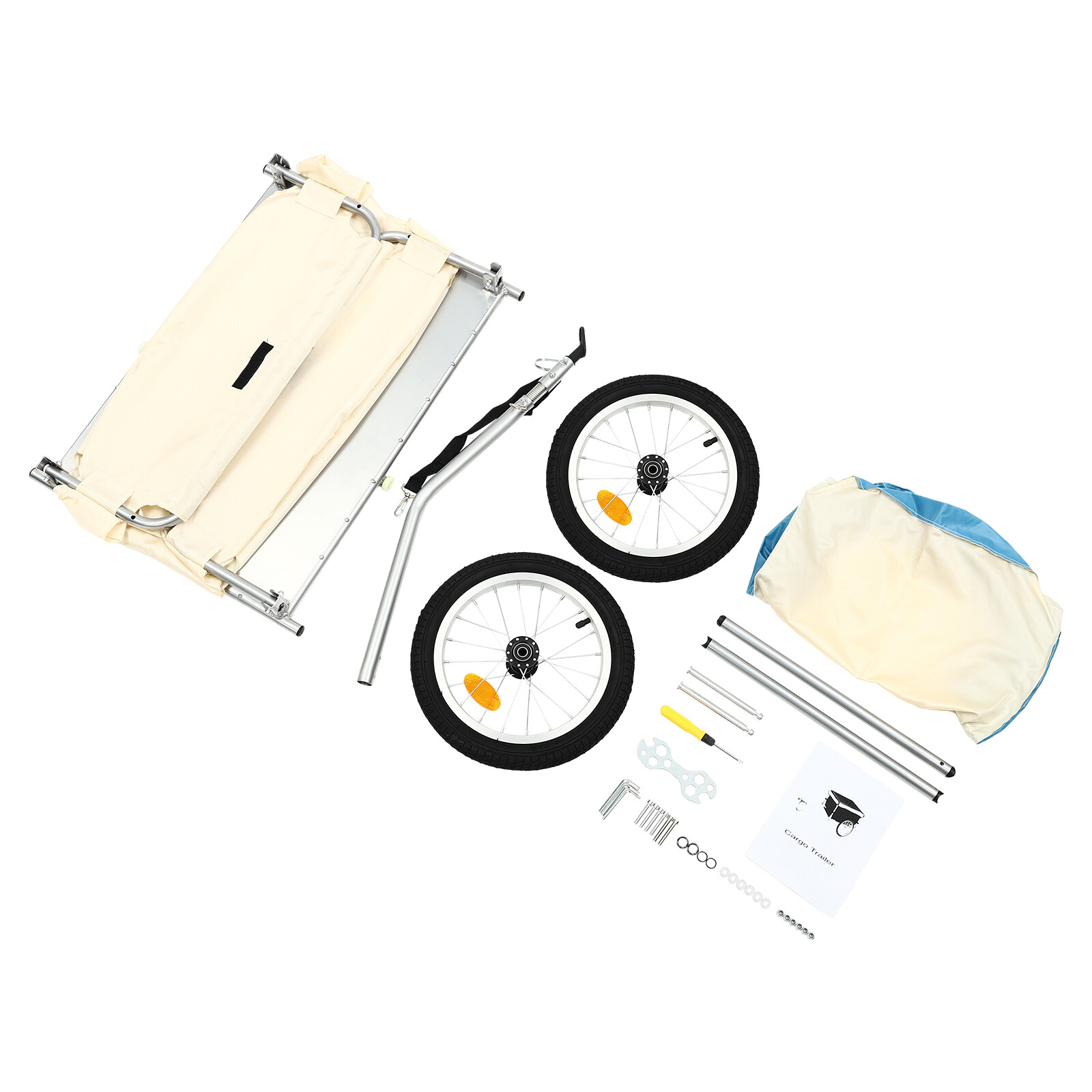 Bicycle Bike Cargo Trailer Steel Carrier Storage Cart Wheel Runner For Shopping