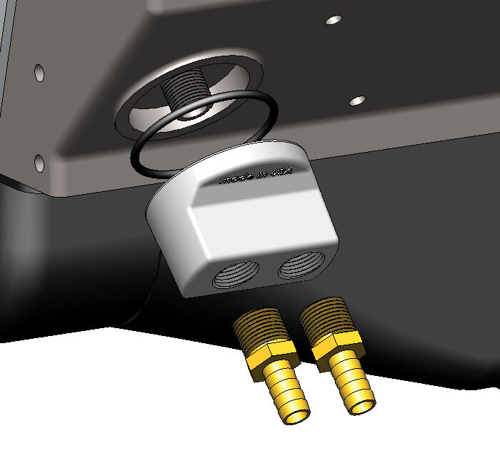 Derale 15725 Engine Oil Filter Relocation Kit 22 mm x 1.5 Adapter Thread