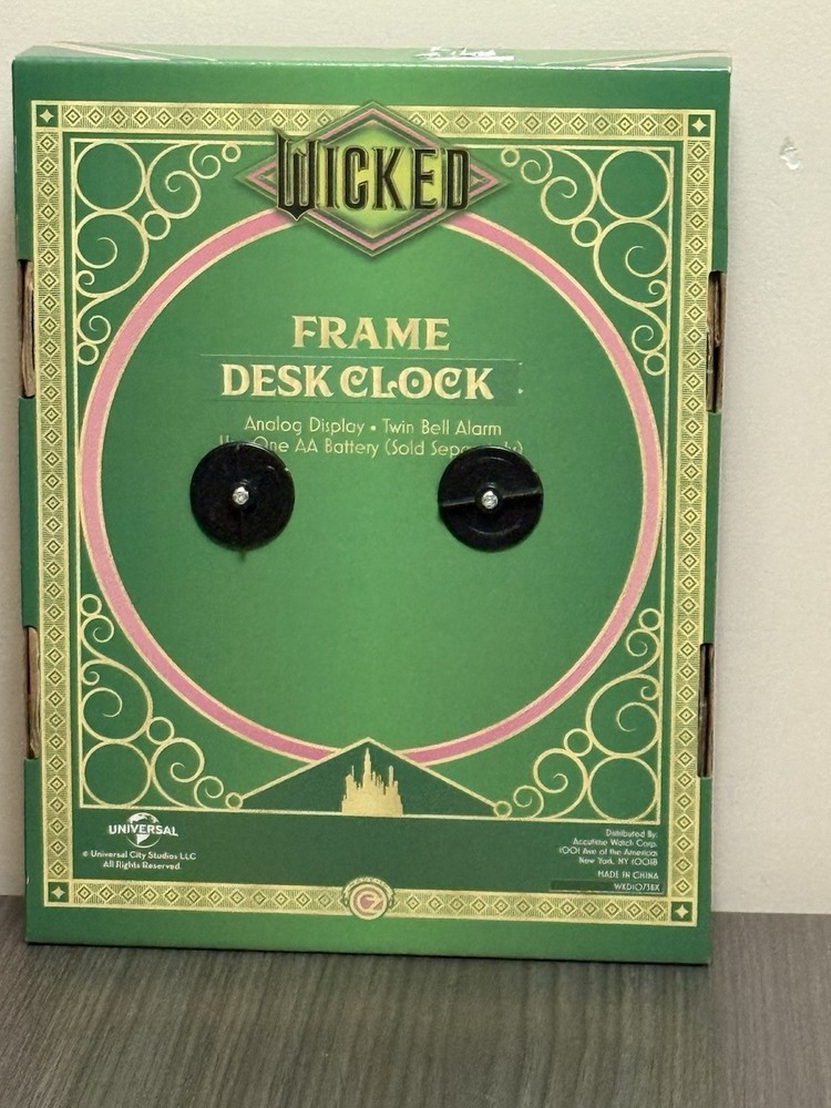 ‘Wicked’ Frame Desk Clock -Glinda + Elphaba