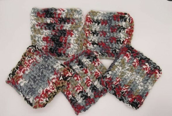 handmade crochet coasters