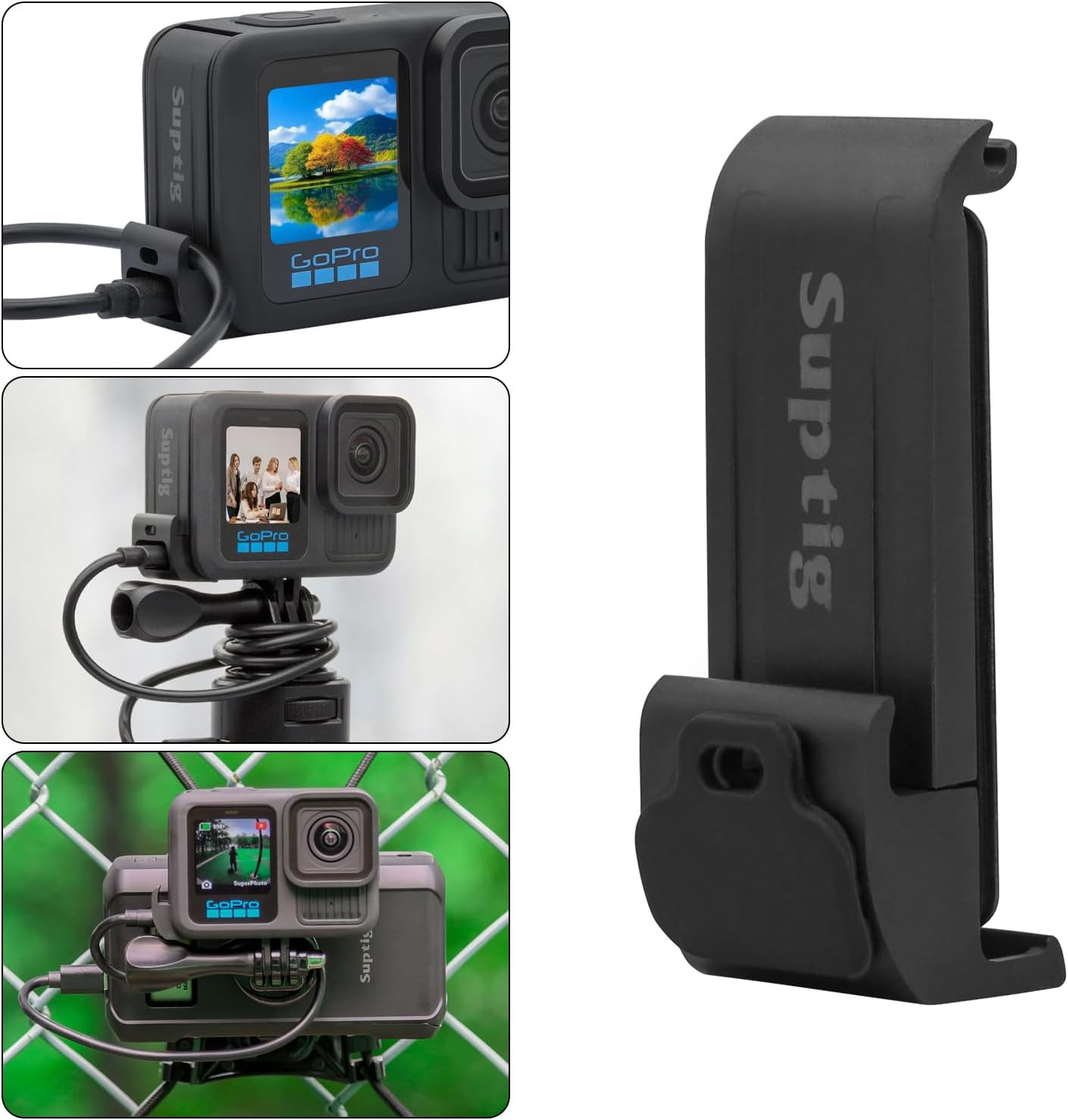 Upgraded Battery Door Cover, Replacement Side Door for Gopro Hero 13 Hero 12 Her