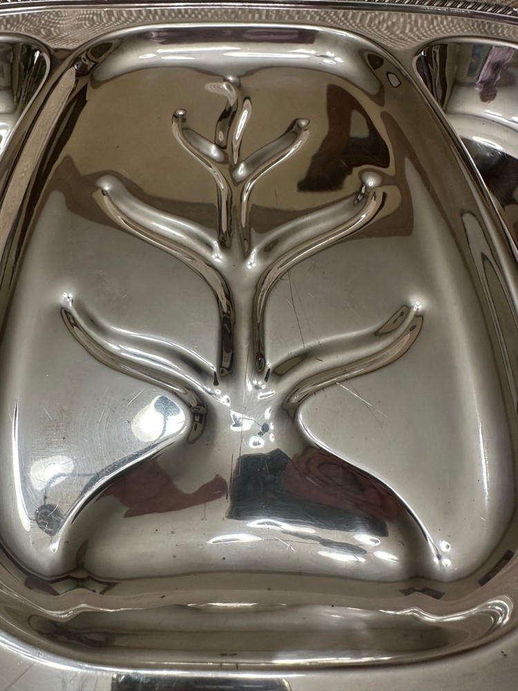 Vintage Silver plated Meat Platter with divided sections, Rogers