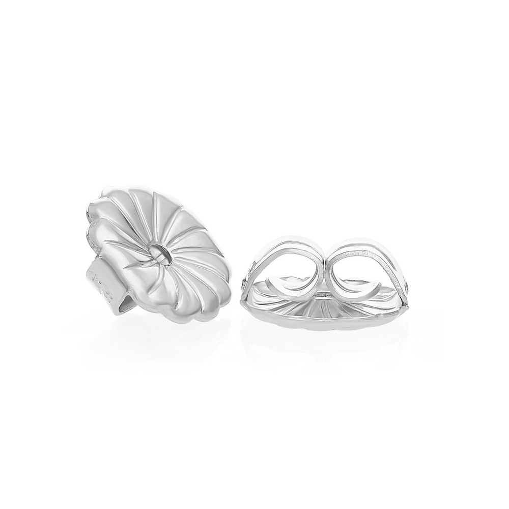 14k White Gold Earring Back Replacement Secure and Comfortable with Ear Locki...
