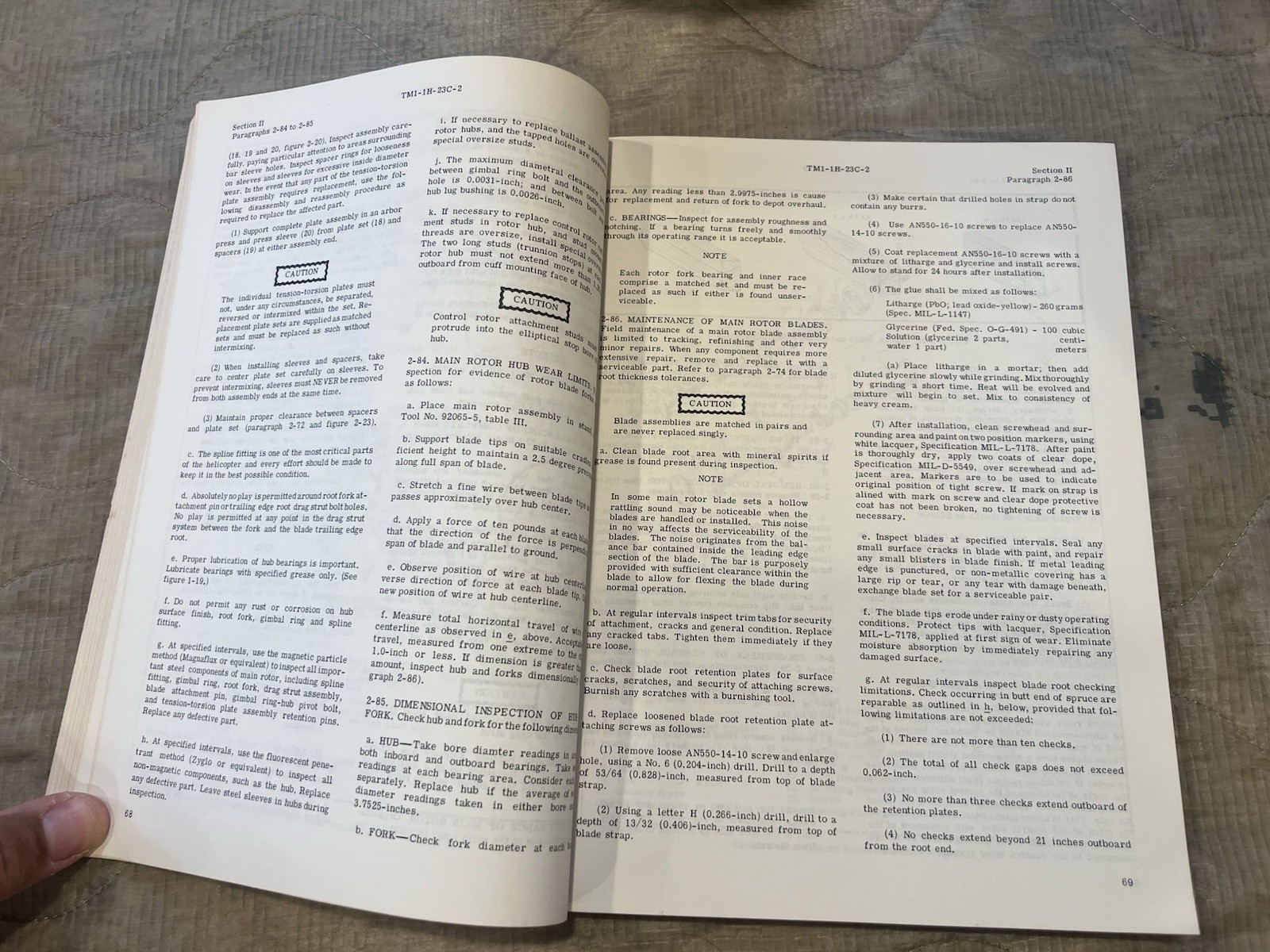 Hiller H-23C Raven Helicopter Maintenance Instruction Manual - Jan 1961