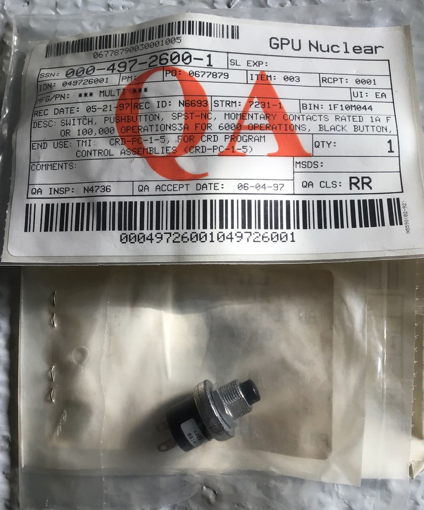 GRAYHILL 4002 PUSHBUTTON SWITCH