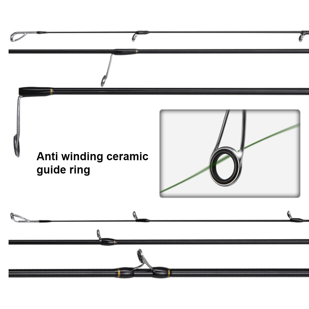 ZT Ultralight Spinning Rod 6' Travel Fishing Rod Fast 2-6 lb Casting Rod 4+1pcs