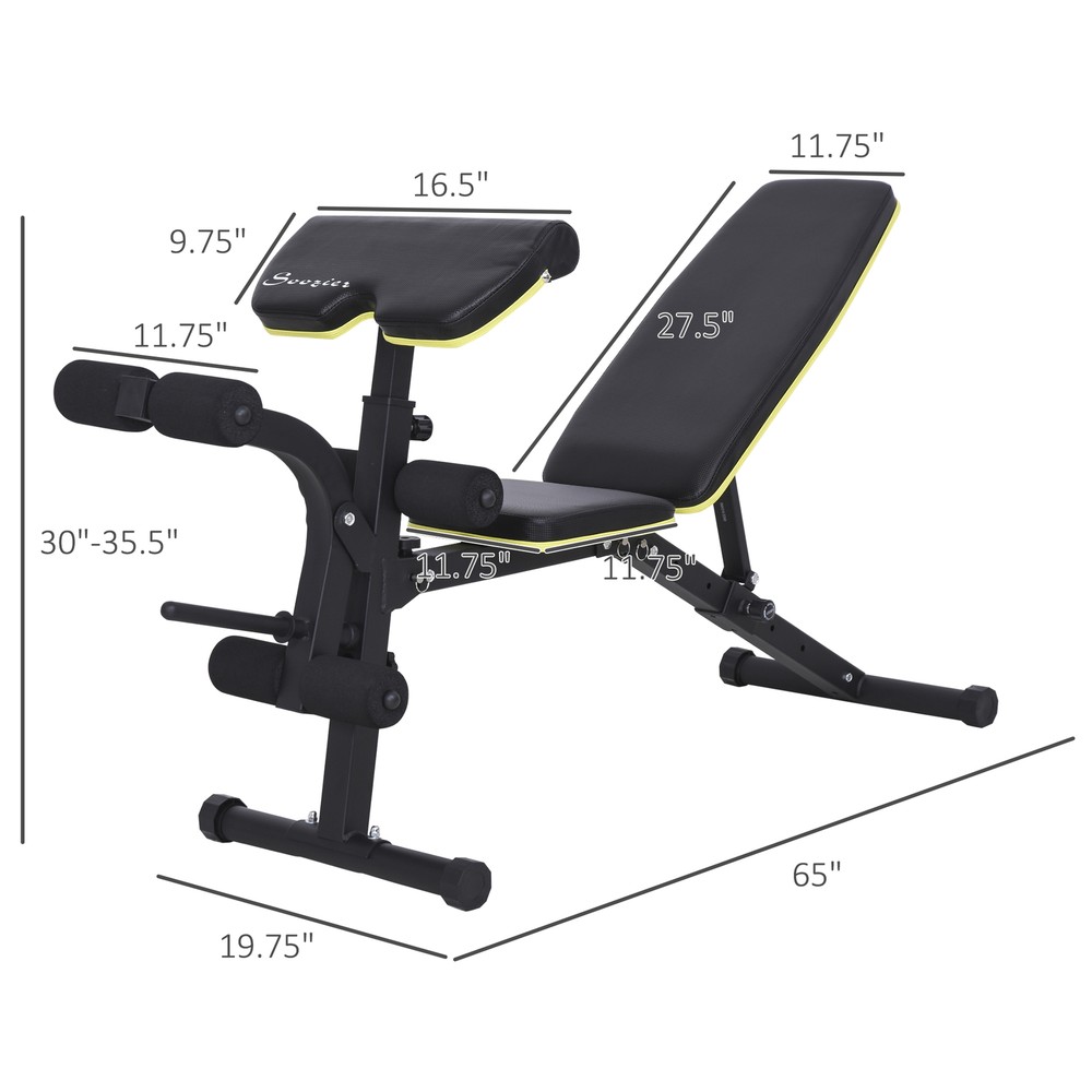 Multi-Functional Sit-Up Dumbbell Bench Adjustable Seat and Back Angle