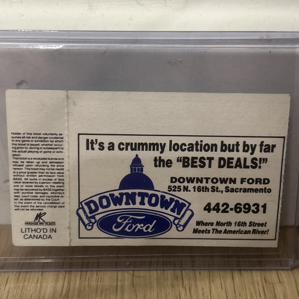 KISS Concert Ticket Stubs '88, 1988 Sacramento, CA AT Arco Arena 3/28/1988