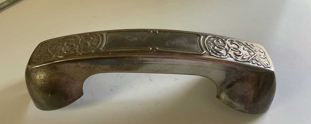 Vintage Rotary Phone Handset Receiver Leonard Silver Plate Victorian Pattern