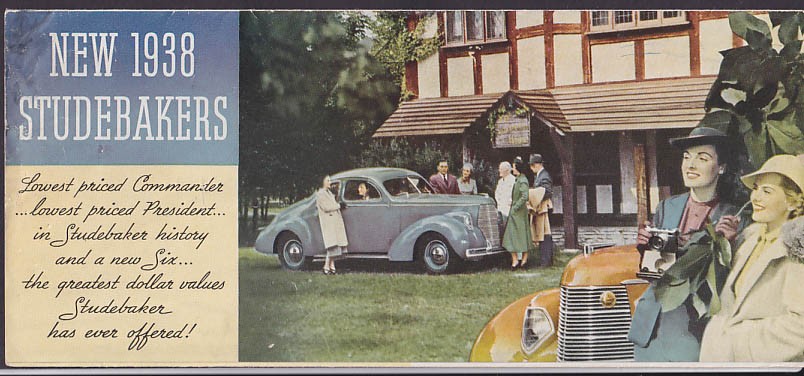 1938 Studebaker Six Commander President Eight sales folder