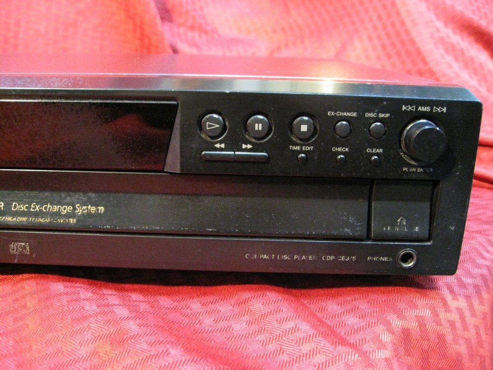 Sony CDP-CE375 5 Disc CD Player Changer Carousel - Working No Remote