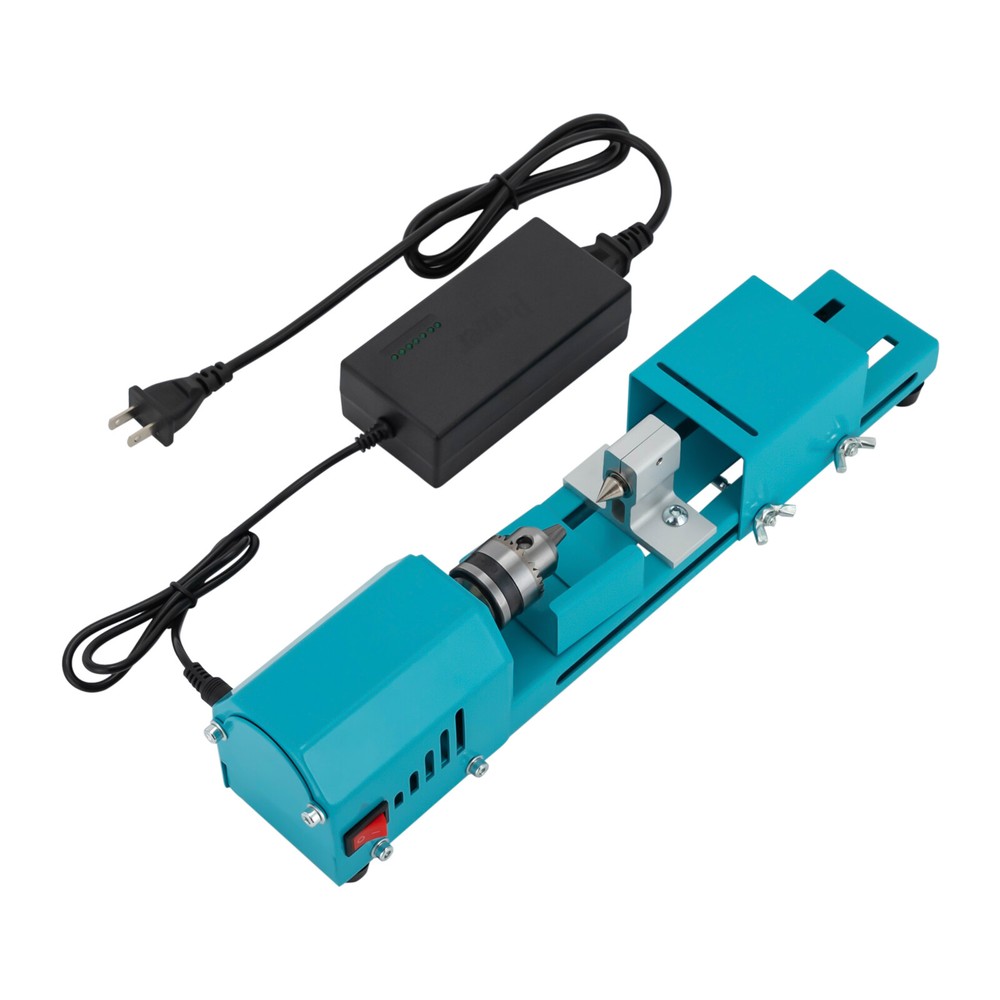 Mini Lathe Beads Polisher Machine Table Woodworking Cutting Craft Tool 7 Speed