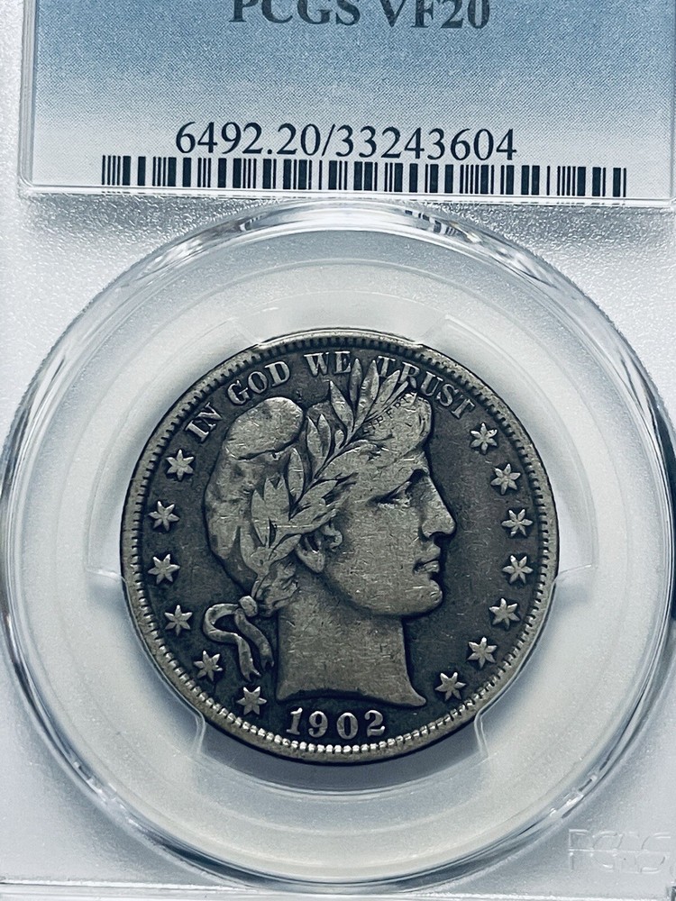 1902 Barber Half Dollar PCGS VF20