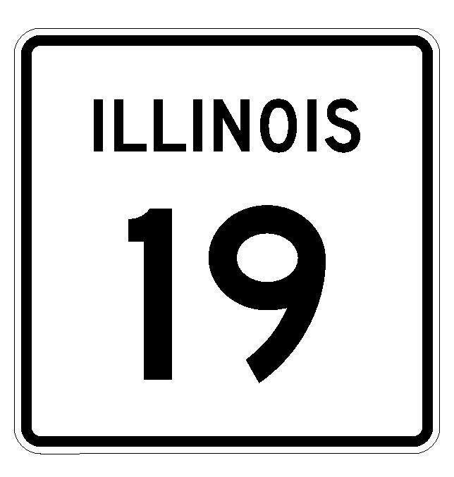 Illinois State Route 19 Sticker Decal
