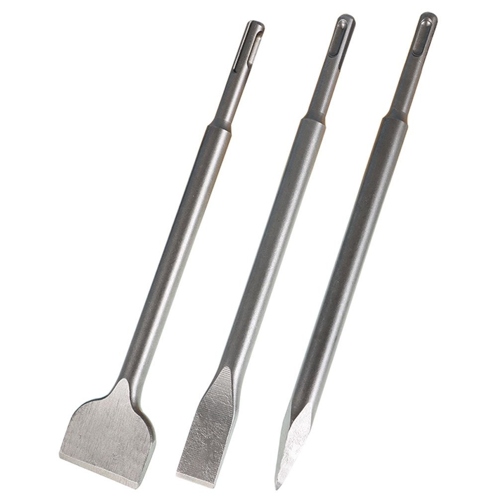 6Pcs Concrete Rotary Hammer Drill Chisel Set Includes Point Chisel & Flat Chisel