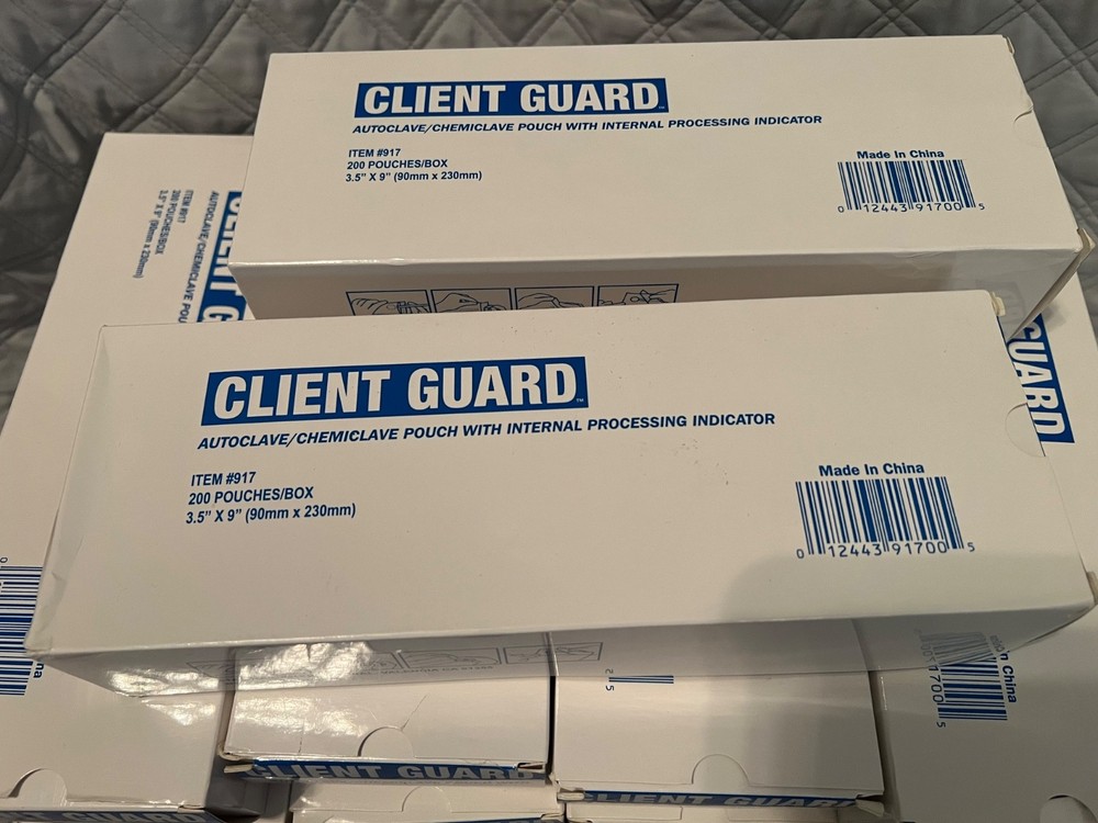 10 boxes autoclave/chemiclave pouch w/ internal processing indicator 3.5"x9"