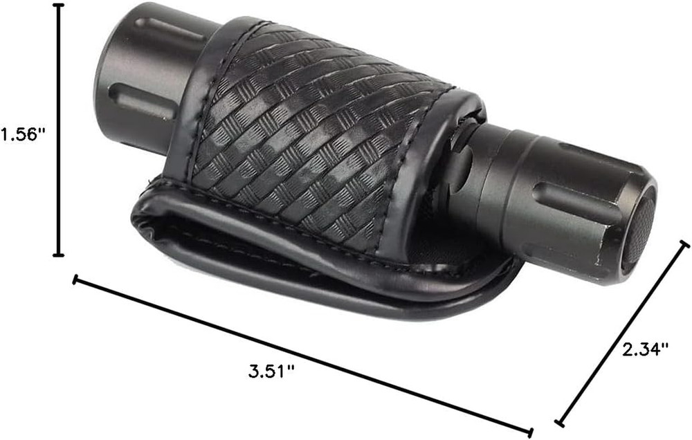 Compact Flashlight Holder, Open Top Compact Light Holder -Duty Belt Basketweave