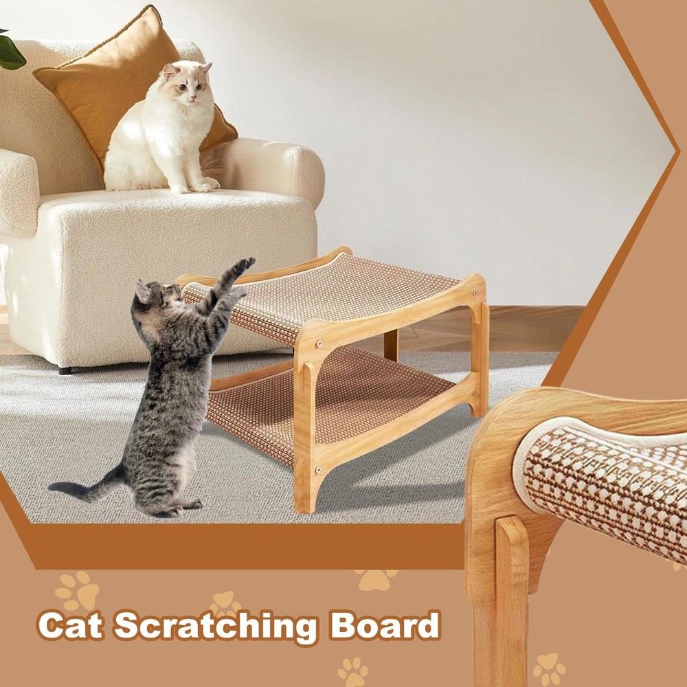 Cat Scratcher Bed Solid Double-layer Kitten Scratching Pads Pet