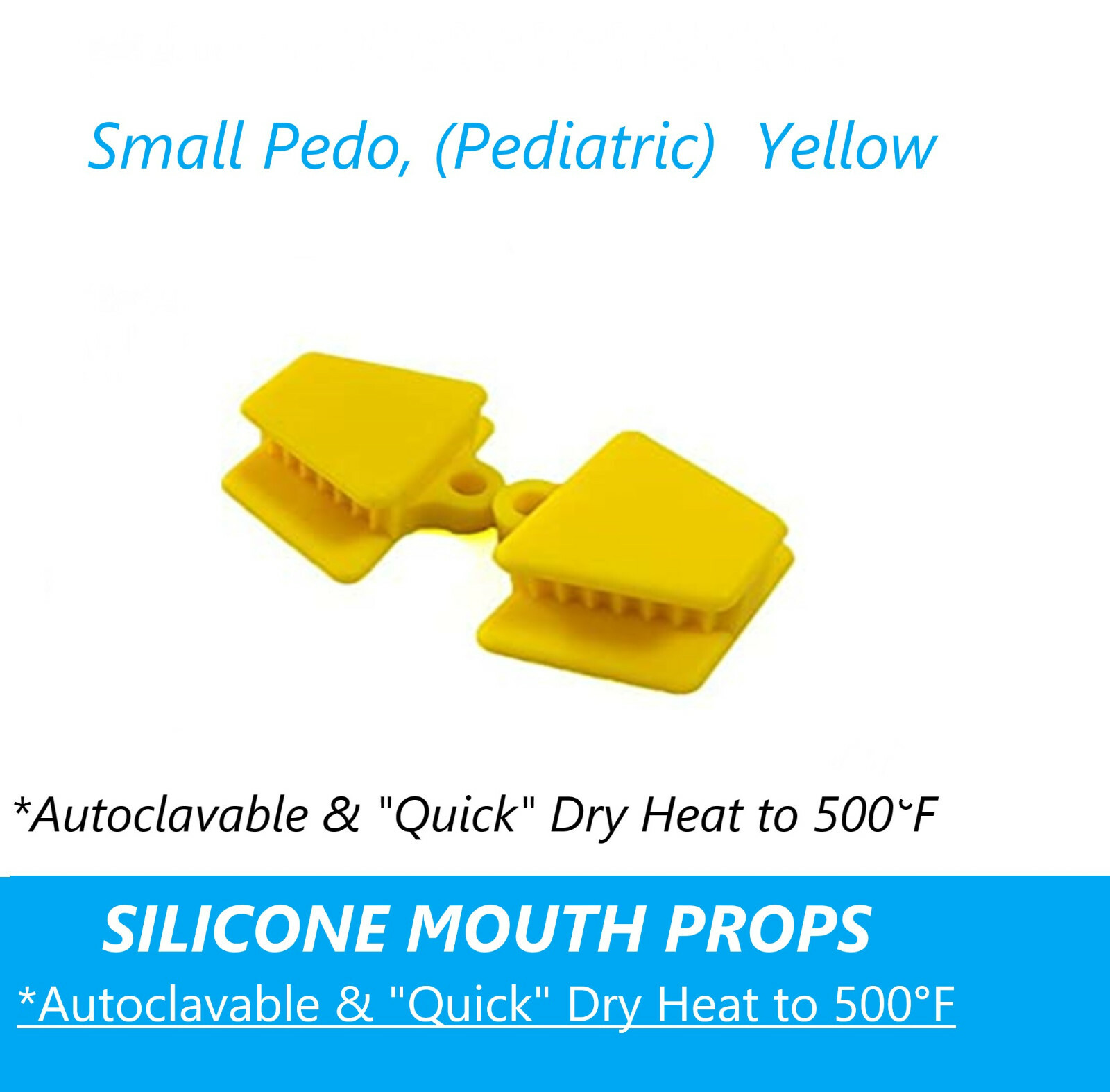 Dental Mouth Edentulous XL Silicone Bite Blocks Autoclavable & Dry Heat to 500°F